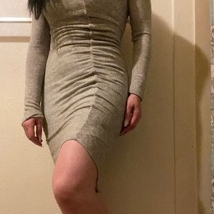 Gold sexy dress